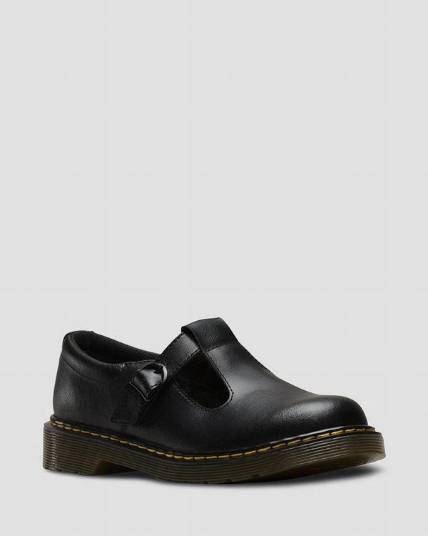 Dr Martens Dětské Polobotky Youth Polley Černé, CZ-042985